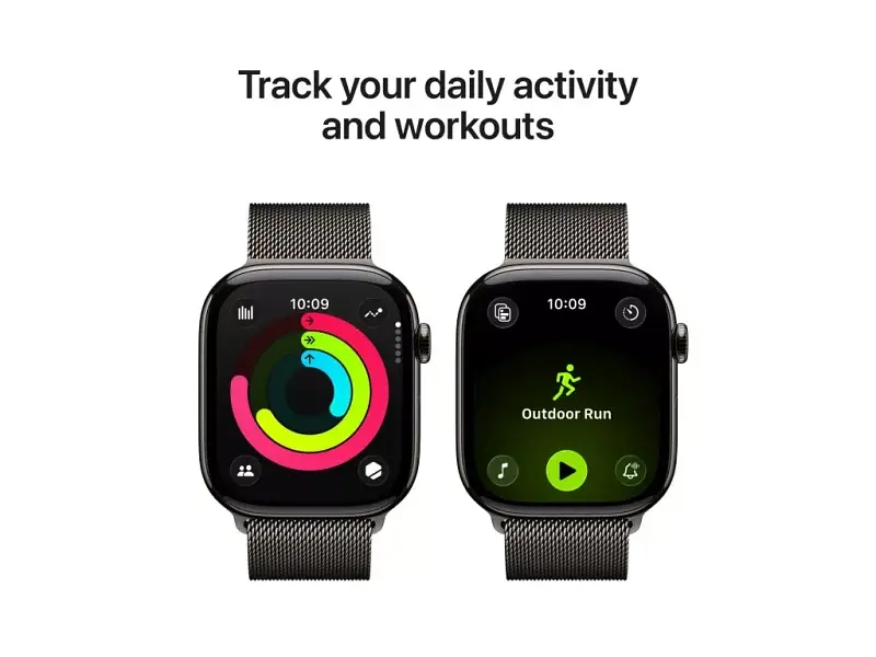 Смарт-годинник Apple Watch Series 11 GPS + Cellular 46mm Slate Tit. Case w. Slate Milanese Loop - M/L (MFD44) - фото 5