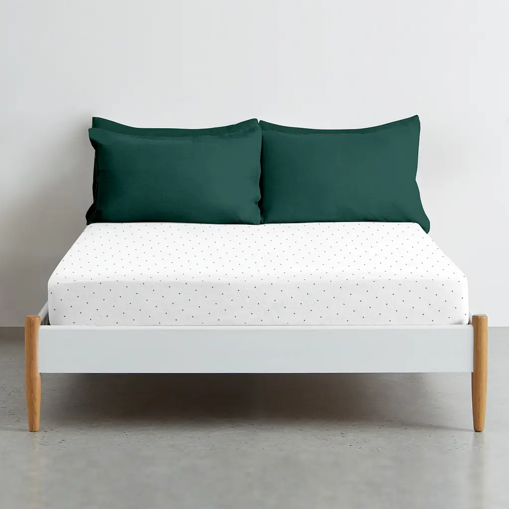 Простирадло Cosas на резинці 90х200х25 mini dots cs1, зелений (DropGreenWhite_90x200x25) - фото 3
