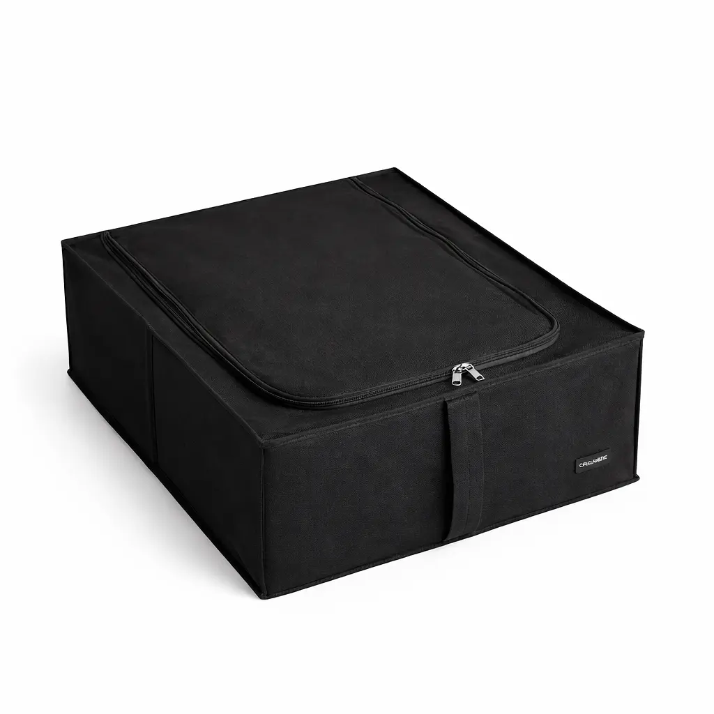 Кофр ORGANIZE для зберігання взуття та речей на 2 відділи 50*41*18 см (чорний) - фото 2