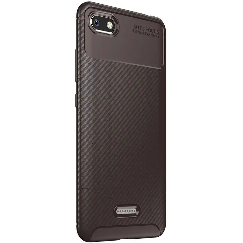 Чохол-накладка Toto TPU Carbon Fiber 1.5 mm Case Xiaomi Redmi 6A Coffee - фото 3
