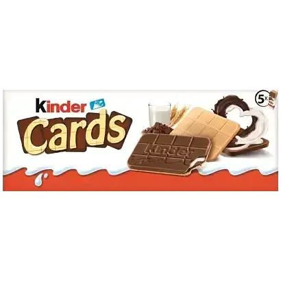 Печиво Kinder Cards 5 шт. 128 г