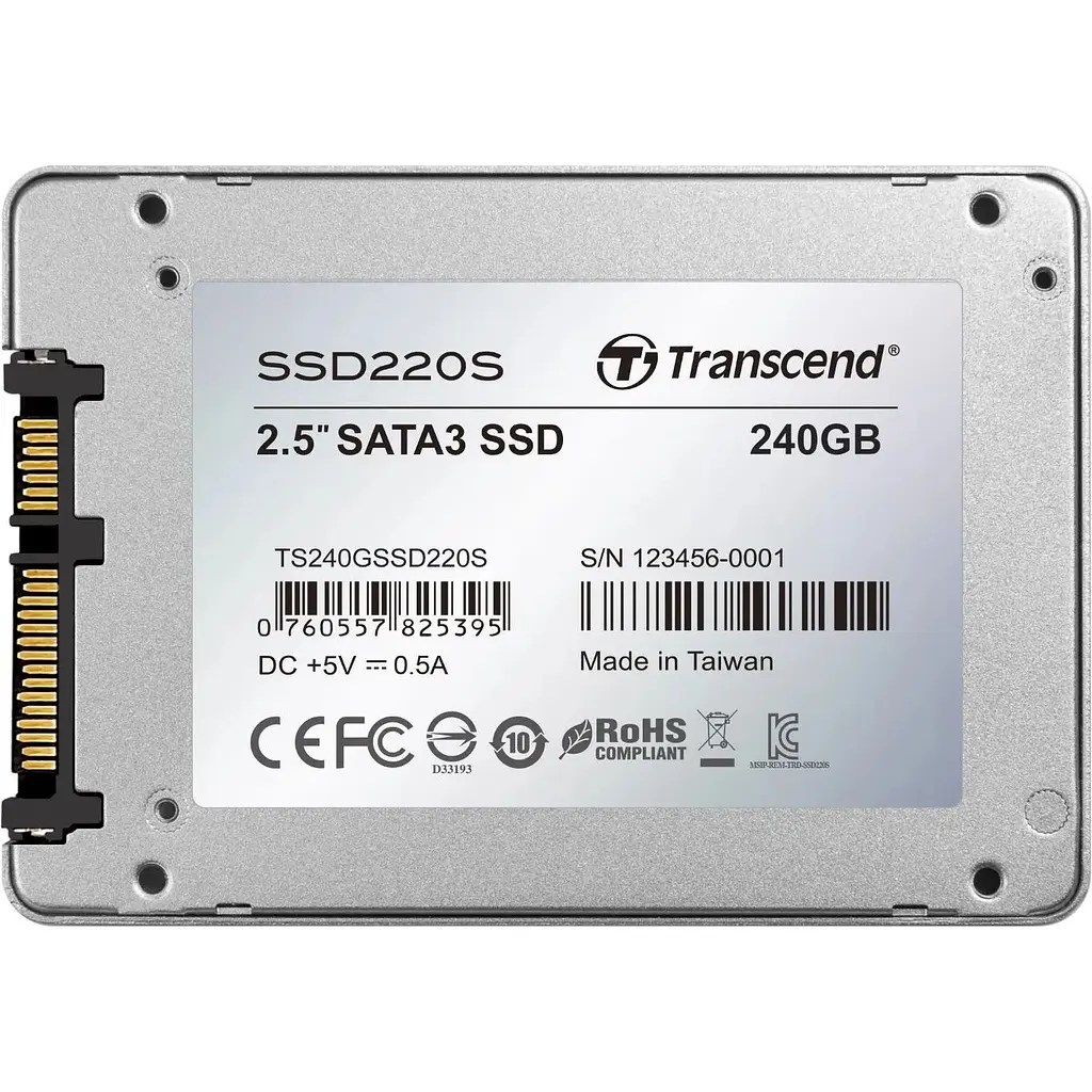 Накопичувач SSD Transcend SSD220S Premium 2.5" SATAIII TLC 240GB (TS240GSSD220S) - фото 2