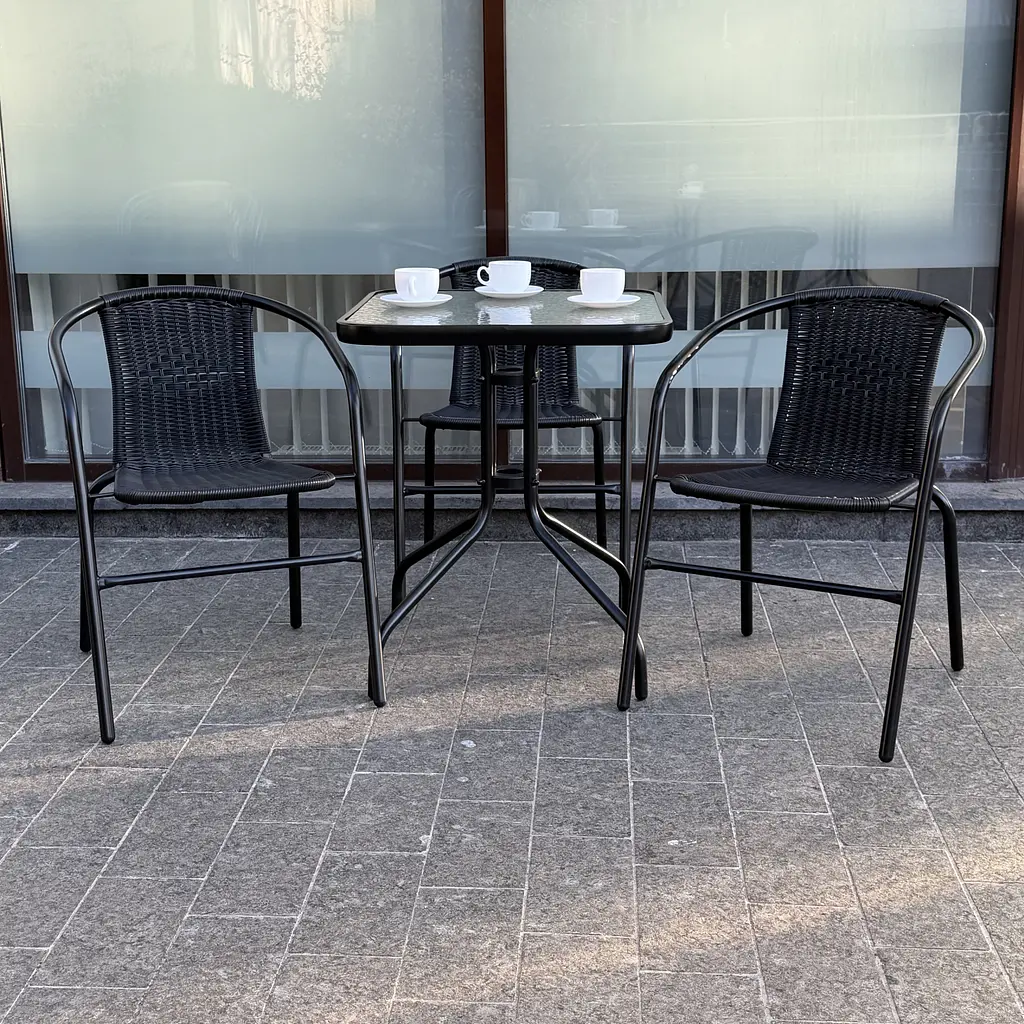 Комплект садових меблів 4Points Iseo-3 з квадратним столом 70х70х70см - фото 2