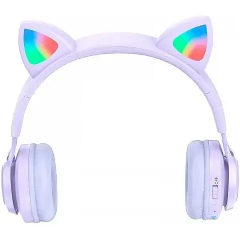 Навушники дитячі Hoco Cat Ear Kids BT Headphones W39 блакитні - фото 5