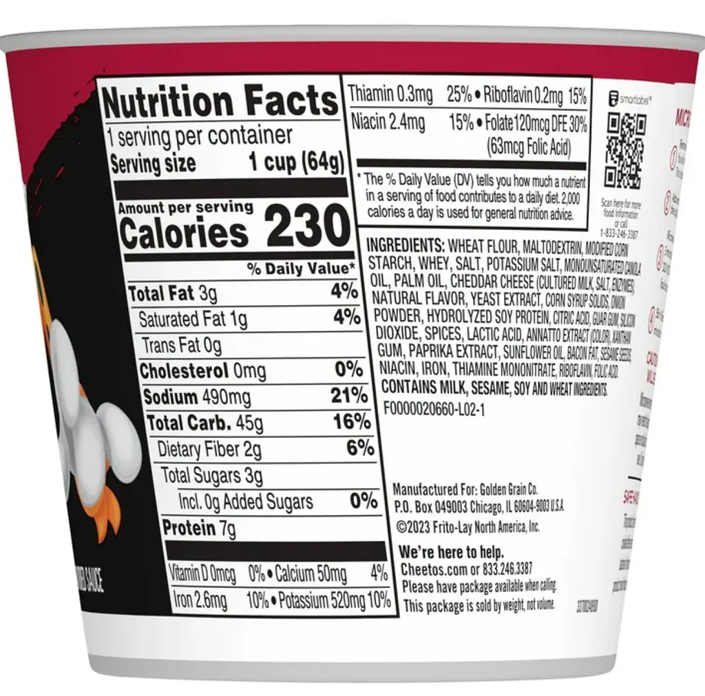 Макарони з сиром та беконом Cheetos Mac'n Cheese Cheesy Bacon Flavor 4 x 64г - фото 8