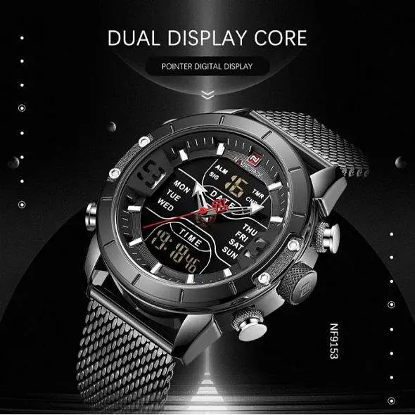 Чоловічий наручний годинник Naviforce Tesla Black NF9153 - фото 5