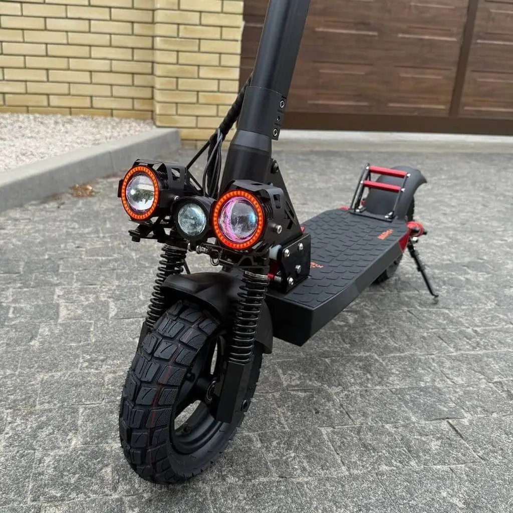 Электросамокат KugooKirin M4 PRO Plus (1000W, 18Ah) +Вольтметр +3 фары - фото 5