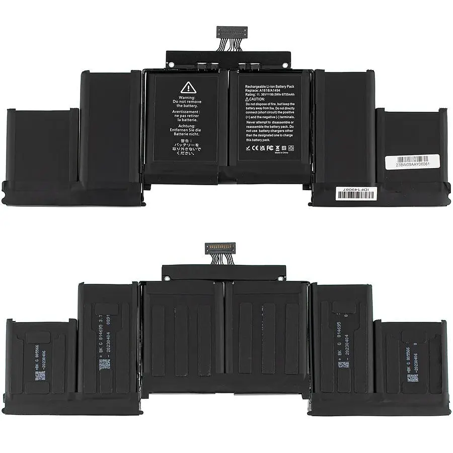 Батарея для ноутбука Apple A1494 (A1398 (Late 2013–2014)) 11.36V 8755mAh 99.5Wh Чорний - фото 2