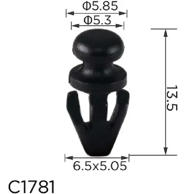 Кліпса ущільнювача Ford (1042065, W702985S300, W702985, W7029851042065, 15030) (C1781) - фото 2