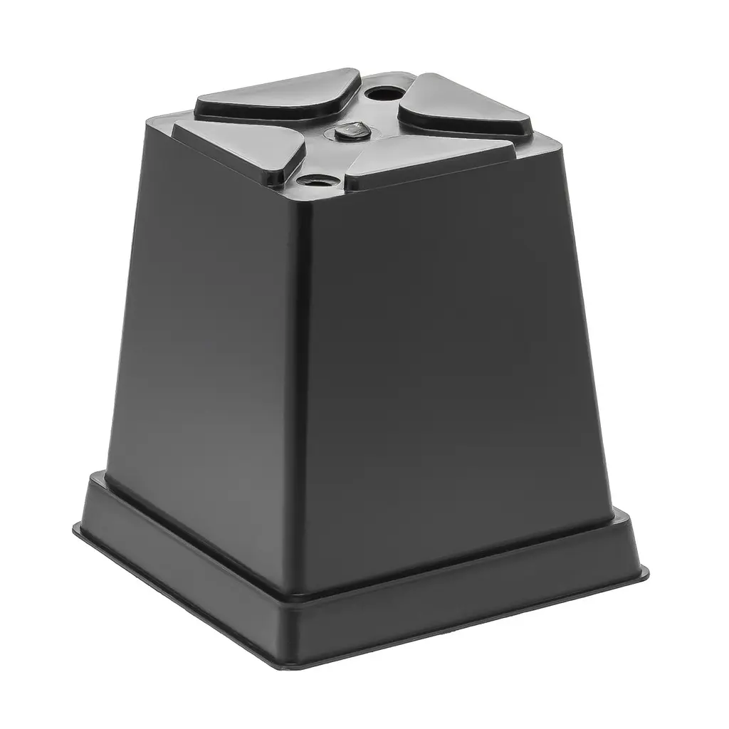 Горщик для розсади із товстою стінкою 0.5 л, набір 5 шт. Чорний 88384 - фото 4