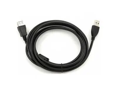 Кабель USB 2.0 AM - USB AF, 1.5 м, чорний, Atcom, феритовий фільтр (17206) - фото 2
