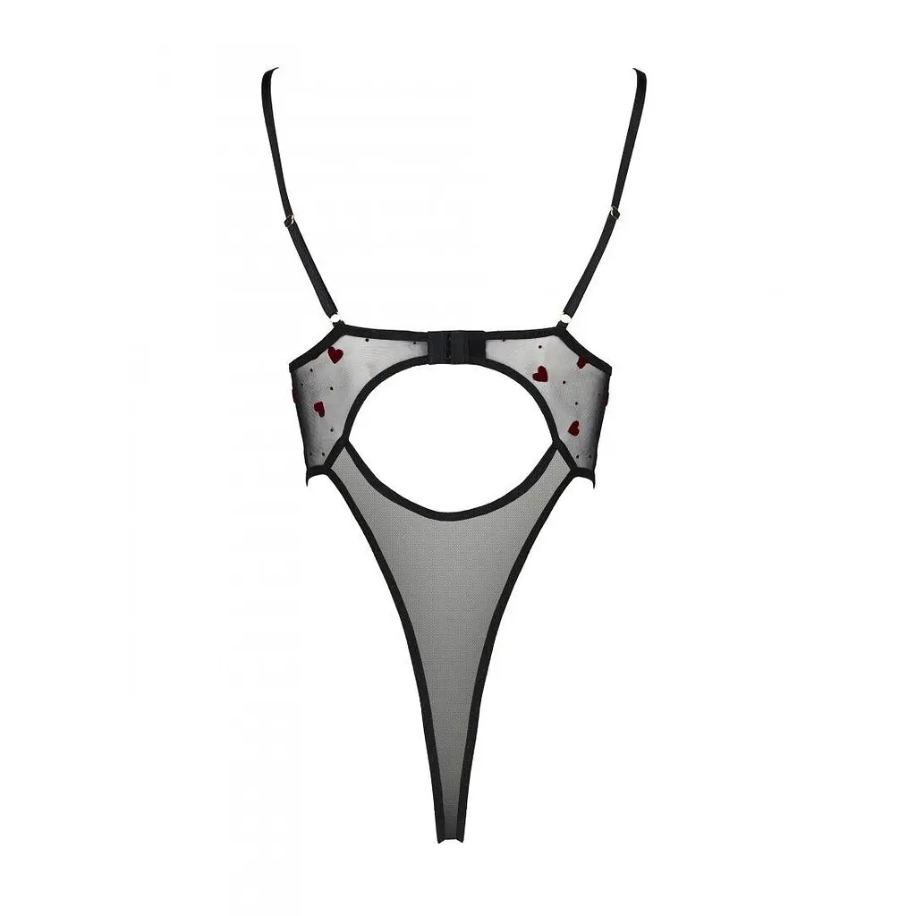 Еротичний боді з малюнком Passion LOVELIA BODY L/XL, black - фото 6
