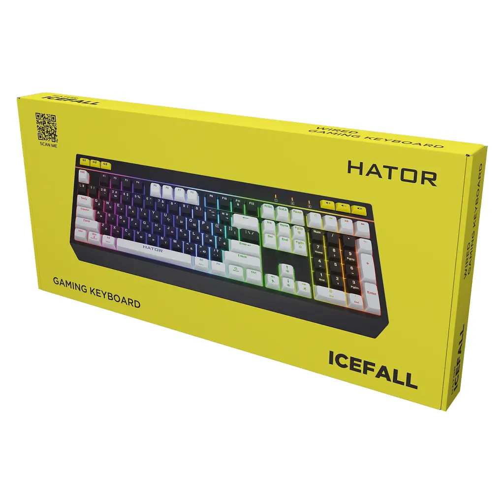Клавіатура Hator Icefall USB Black/White (HTK400UA) - фото 5