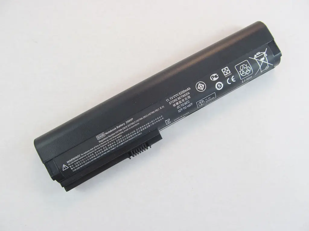 Акумулятор для ноутбука HP Elitebook 2560p QK644AA, 5200 mAh, 6cell, 10.8V, Li-ion, чорний - фото 2