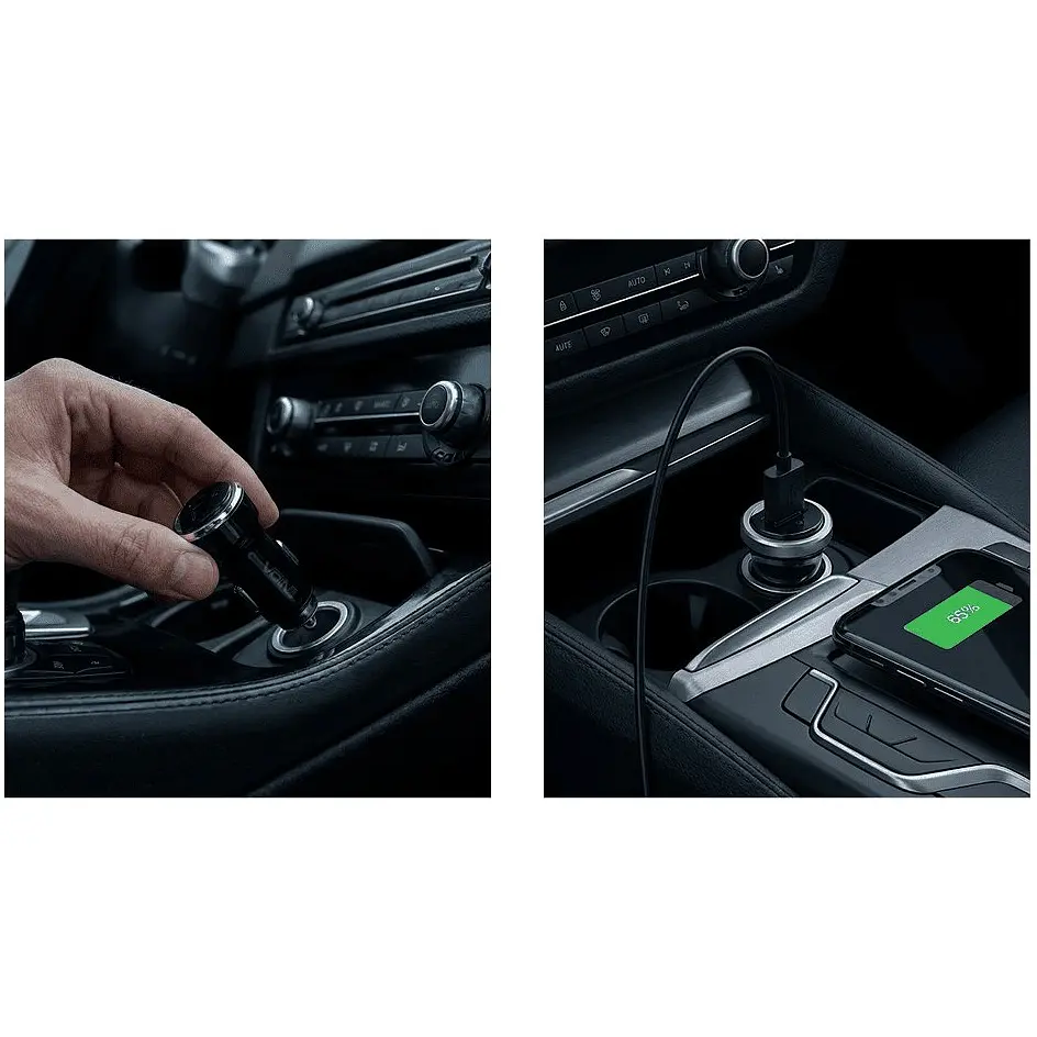 Автомобільний зарядний пристрій Voin 1USB 12/24V - 5V 3A 9V 2A 12V 1.5A (C-3011Q) - фото 3
