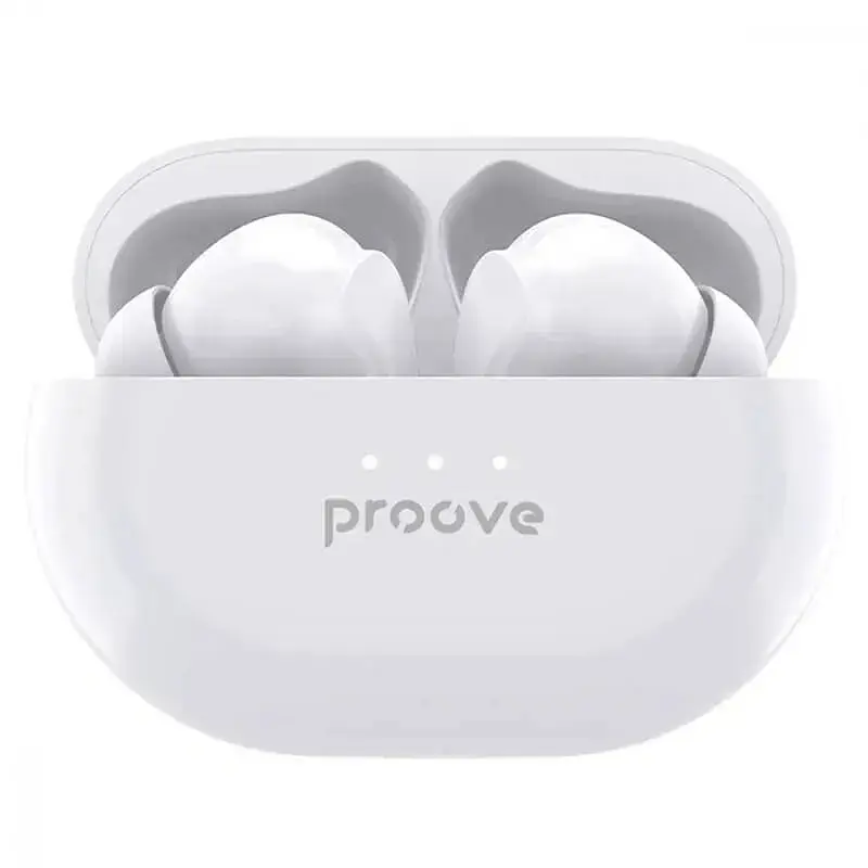 Беспроводные наушники Proove Woop, TWS, ANC, IPX4, BT5.1, 30mAh, 280mAh, 6h, white UA UCRF - фото 3