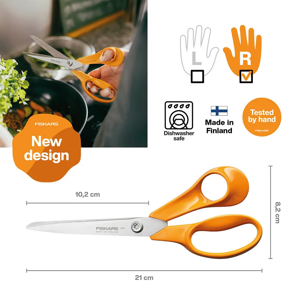 Ножиці універсальні Fiskars Classic, 21 см (1075031) - фото 3