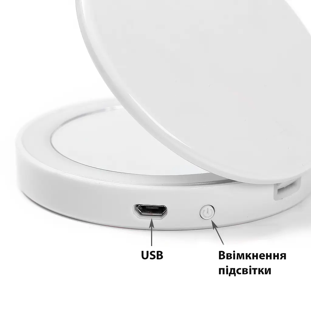 Карманное зеркало для макияжа UFT CM2 с LED подсветкой - фото 5
