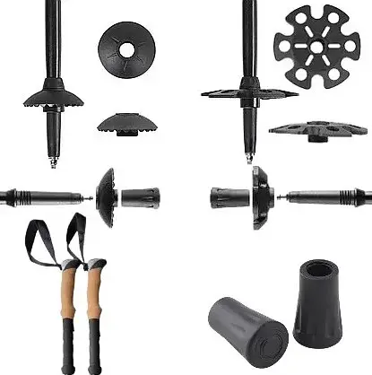 Трекінгові палиці PowerPlay 9107 Friluftsliv Black/White 80-135 см (пара) (PP_9107_FRILUFTSLIV) - фото 11