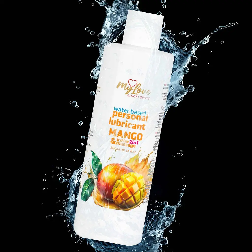 Лубрикант MyLove Aroma Series IntimMassage 2in1 Mango, 300 мл - фото 3