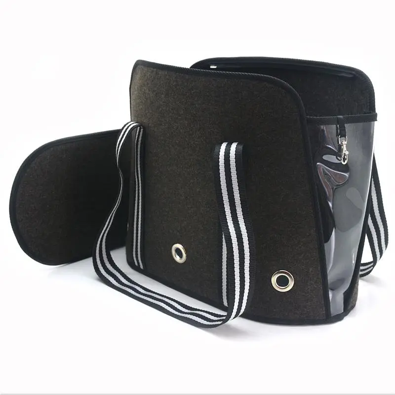 Сумка переноска Zoo-hunt для малых пород собак и кошек Олимп №0 22х32х31 см коричневая - фото 4