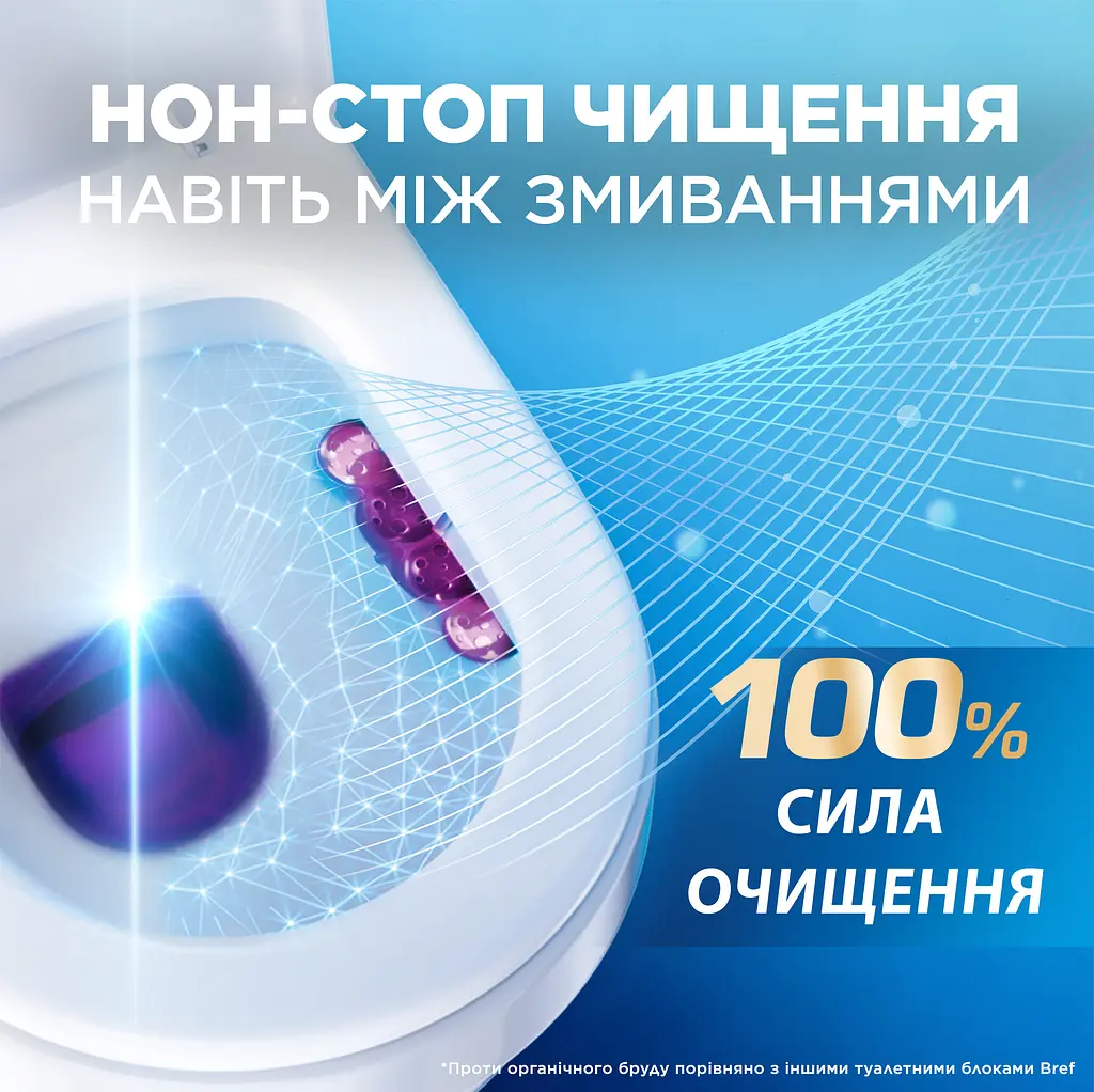 Туалетний блок Bref Color Auto Active Лаванда Дуопак 100 г (2 шт. х 50 г) - фото 6