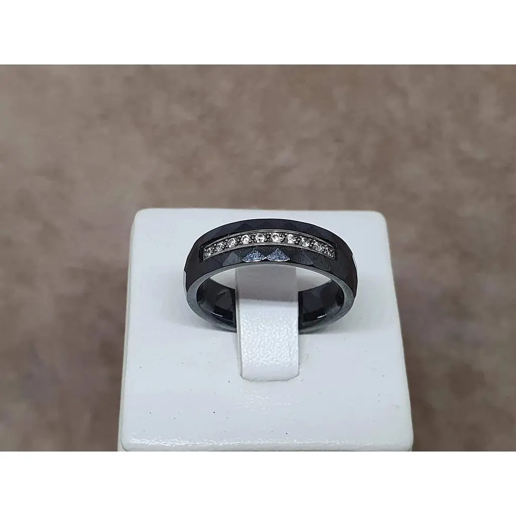 Срібне кільце Aurora з керамікою і фіанітами. С1010Ч 18 - фото 4