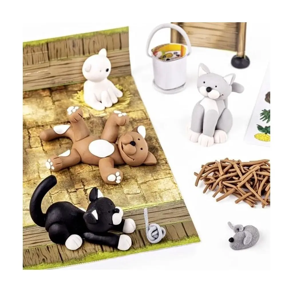 Набір для творчості Fimo kids Котики 4 кольори х 42 г (4007817032596) - фото 2