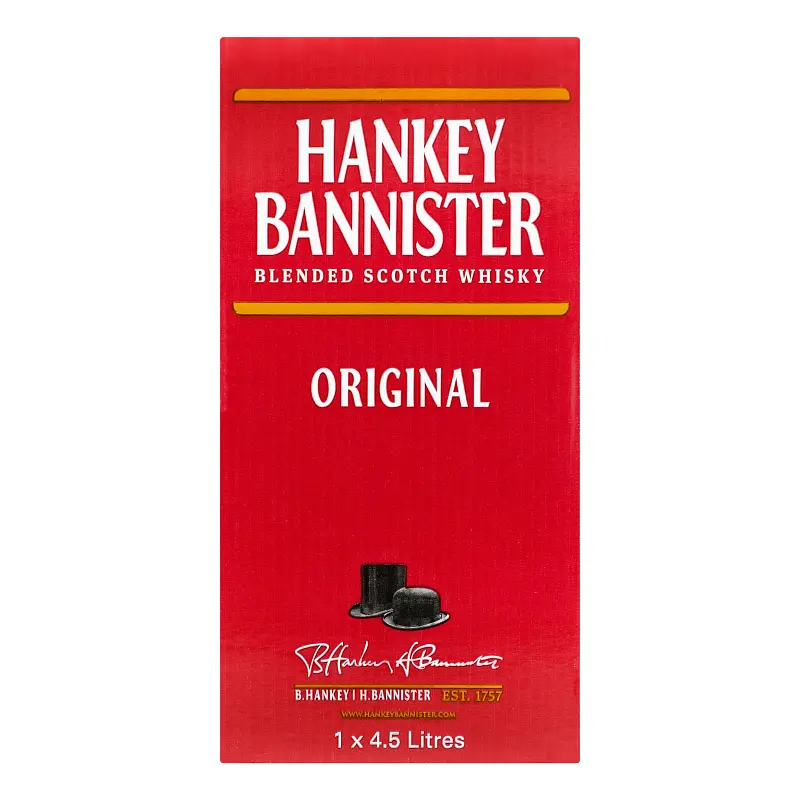 Набор: Виски Hankey Bannister Blended, 40%, 4,5 л + подставка для бутылки - фото 2