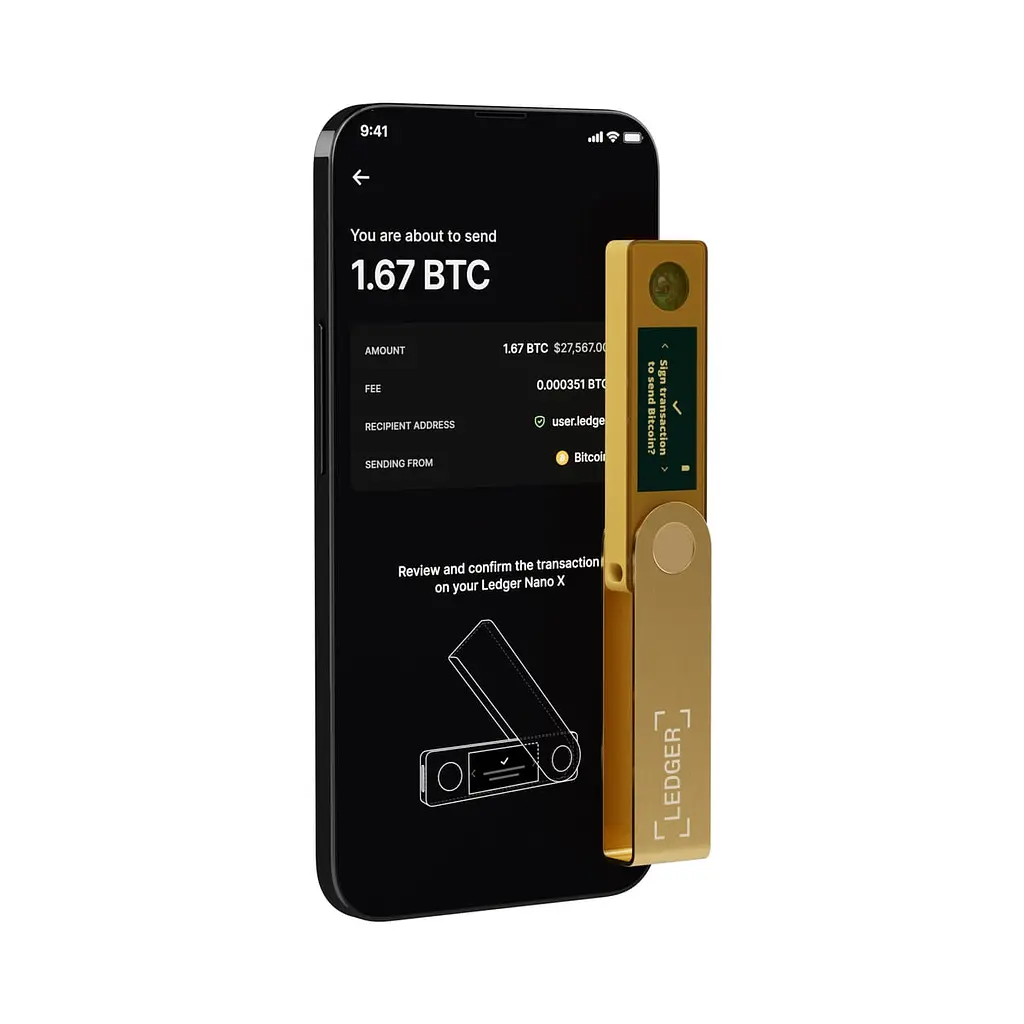 Апаратний гаманець для криптовалют Ledger Nano X Gold (LNXG) - фото 6