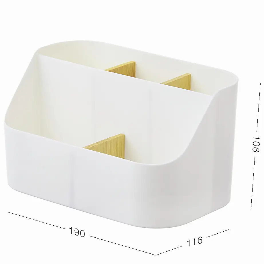 Органайзер для мелочей МВМ My Home Scandinavia 19х11.6х10.6 см белый (FH-43 WHITE/WOOD) - фото 6