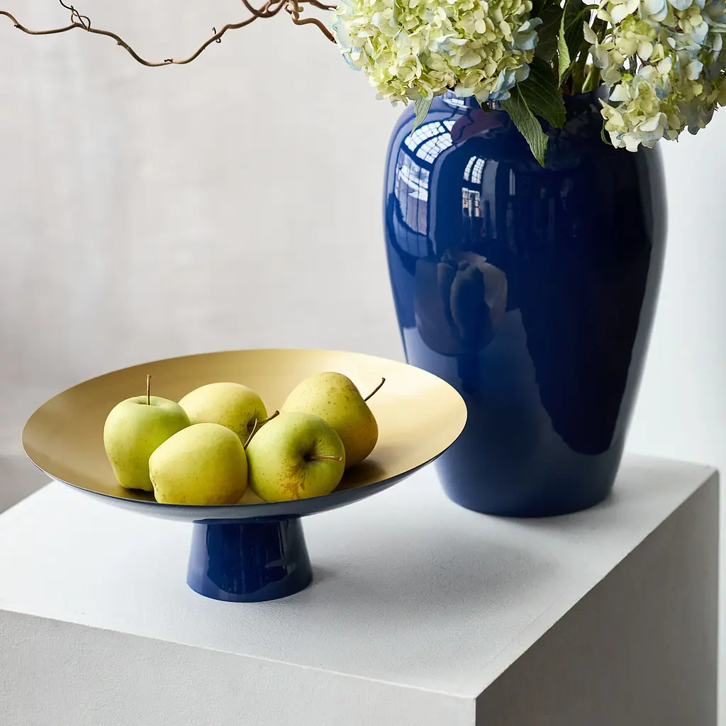 Ваза MBM HOME Элизиум железная глубокий синий золотой 230х230х350 мм (VB-04 DEEP BLUE/GOLD) - фото 12