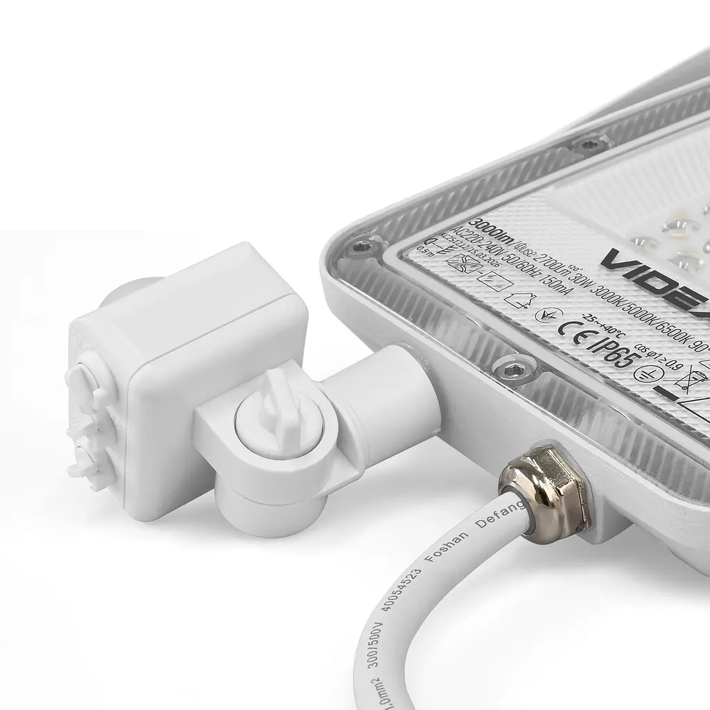 LED прожектор Videx F5, 30W 3000-5000-6500K з датчиком руху 230V White (VL-F5-030CW-S) (29261-000) - фото 7