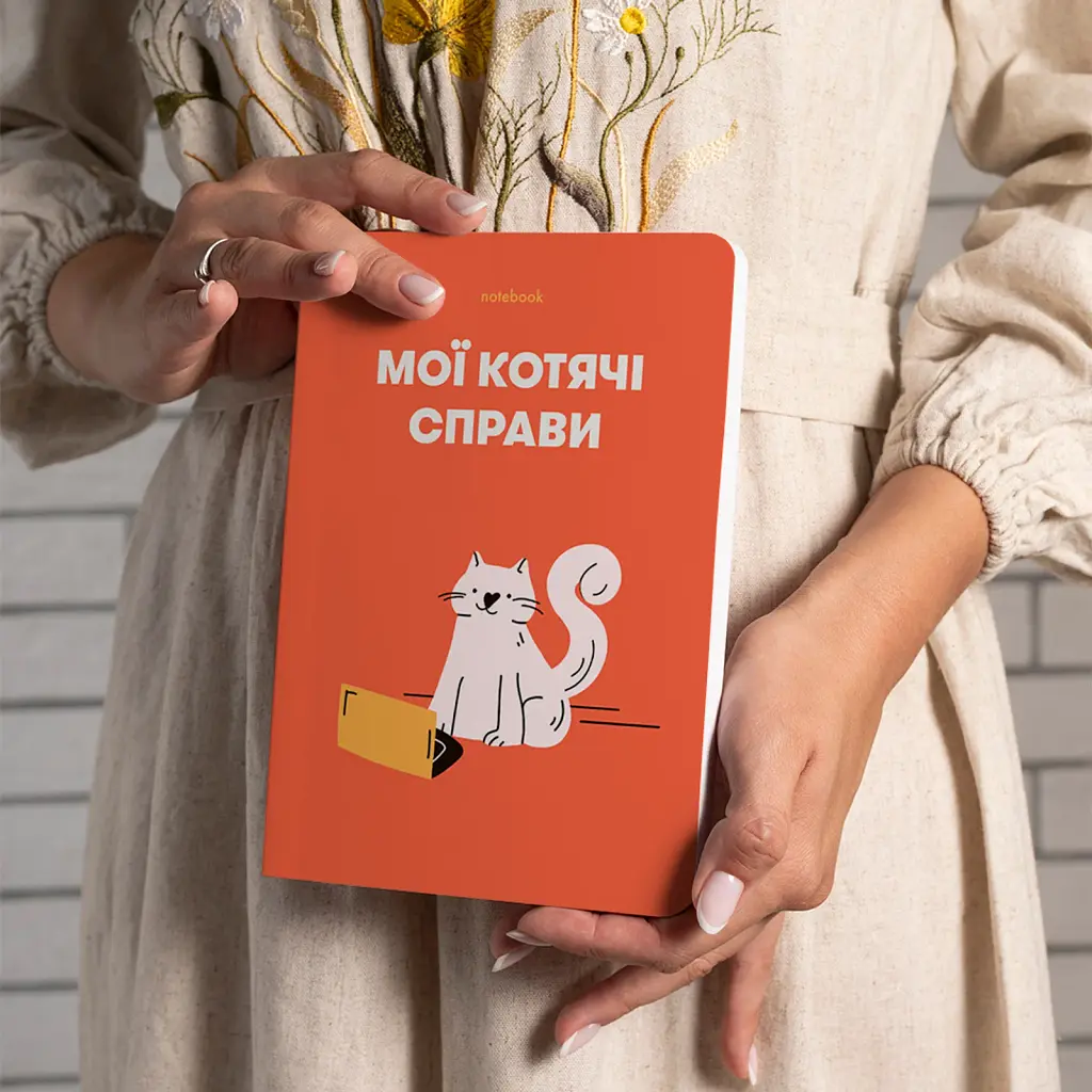 Блокнот у клітинку «Мої котячі справи» червоний - фото 4