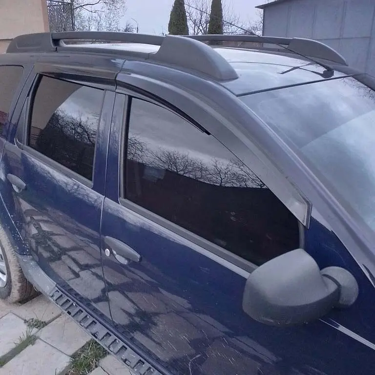 Дефлектори вікон вітровики Renault Duster 2010-2016 скотч SunPlex (SP-S-28) - фото 4