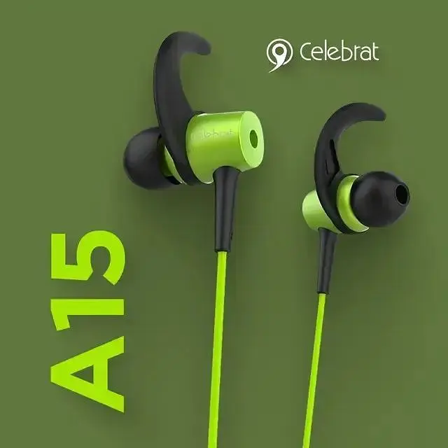 Наушники беспроводные с затылочной дугой Celebrat A15 зеленые - фото 4