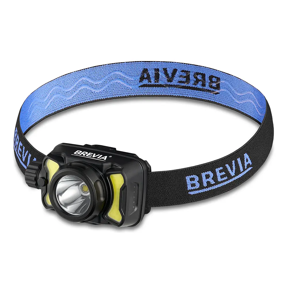 Ліхтар налобний Brevia 600Lm, 3W CREE XPG+COB, 1200mAh/3xAAA, білий/червоний(14450ERBX1)