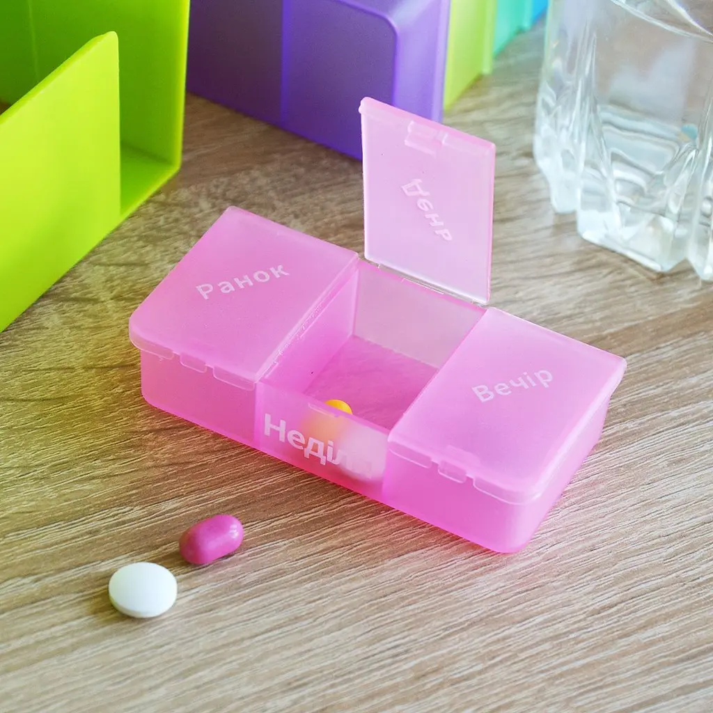 Органайзер для таблеток МВМ My Home PC-01, 7 дней 14.2х8.6х4.7 см зеленый (PC-01 GREEN) - фото 9