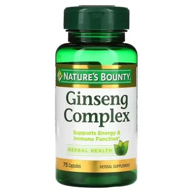 Трави Nature's Bounty Комплекс женьшеню, Ginseng Complex, 75 капсул (NRT11932)