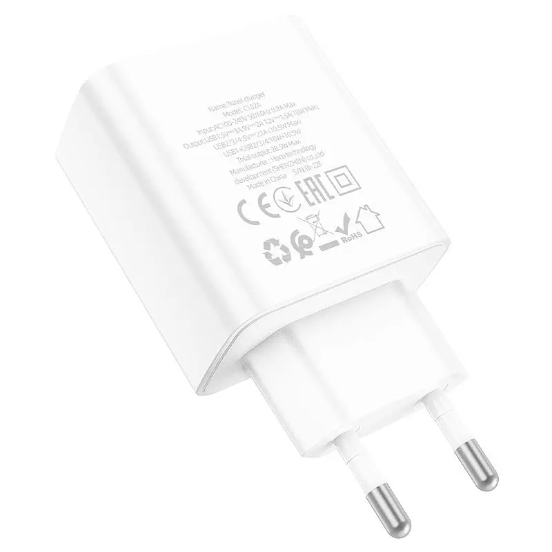 СЗУ Hoco C102A Fuerza QC3.0 (4USB-A) White - фото 3
