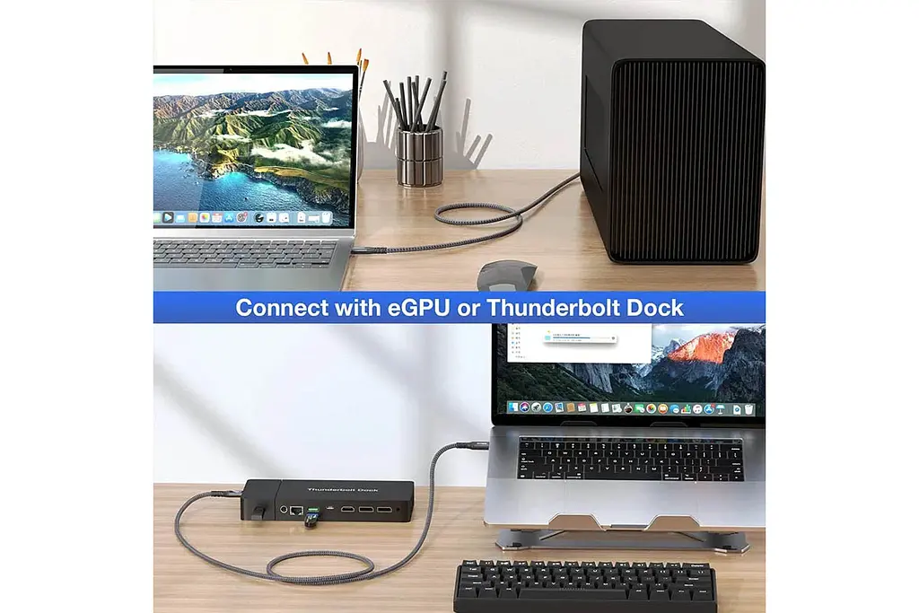 Кабель USB4 Thunderbolt 4 ULT Type-C 40Gbps 240W (S4041-91217) 1.2 м чорний - фото 5