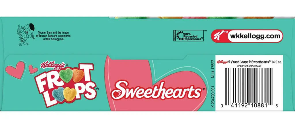 Сухий сніданок Kellogg's Froot Loops Cereal Sweethearts 422г - фото 6