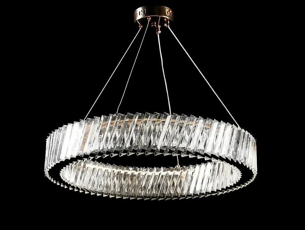 Люстра світлодіодна Splendid Ray L228/600/1 LED, 1 лампа, 60 см, білий, золота металева, сучасний стиль - фото 4