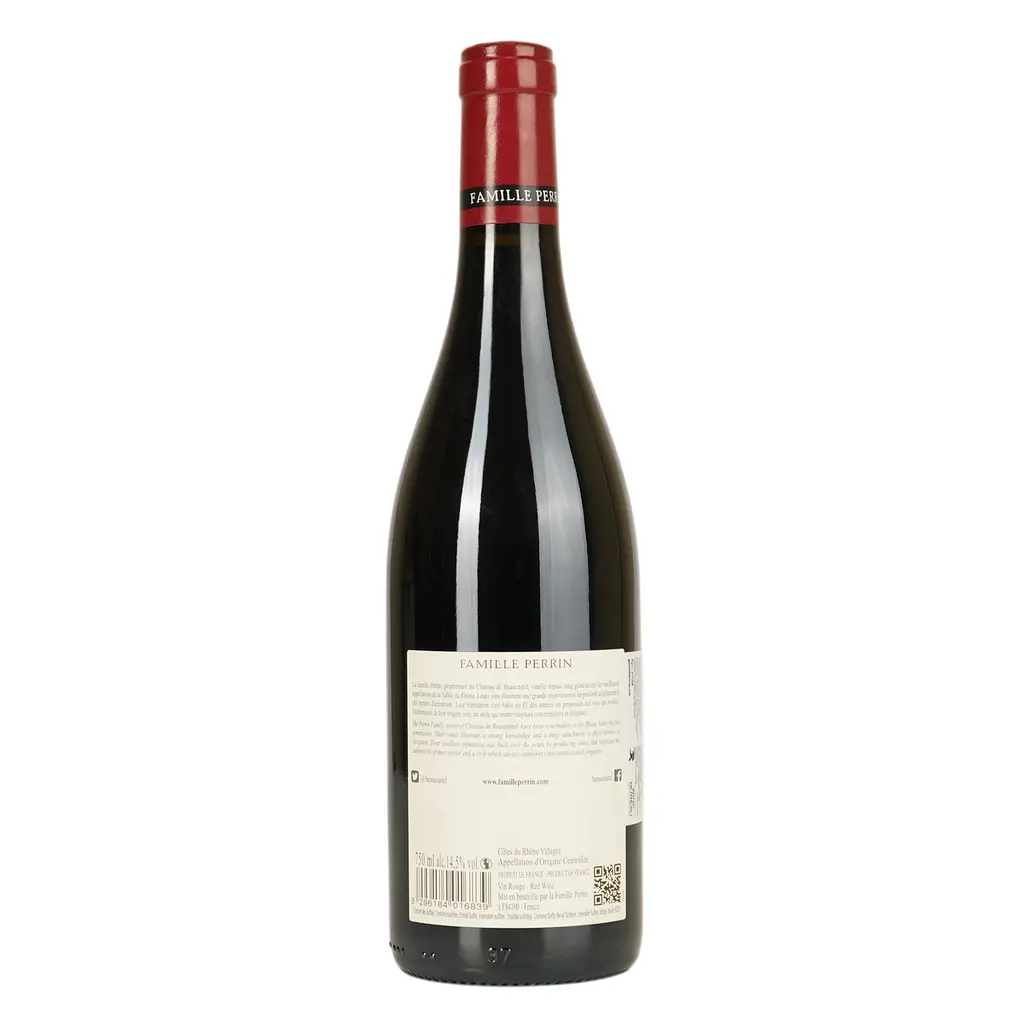 Вино Famille Perrin Cotes du Rhone Villages, червоне, сухе, 14,5%, 0,75 л - фото 4