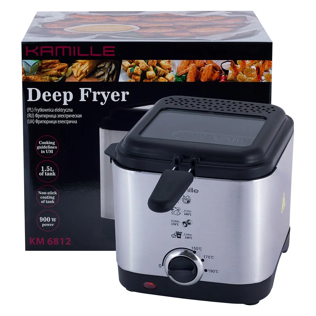 Фритюрниця Kamille KM-6812 900W 1.5л. - фото 10