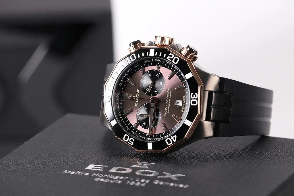 Годинник Edox Delfin Chronograph 10112 357GRNCA BRNR - фото 4