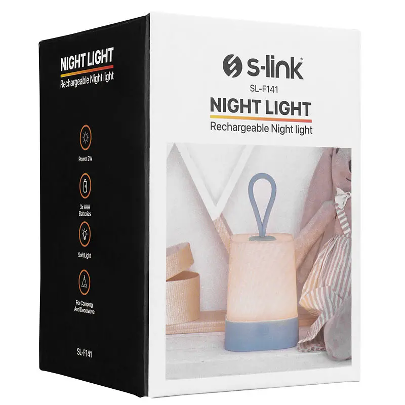 Ліхтар акумуляторний S-link SL-F141 1W Led 1200mAh Rechargeable Touch On/Off Блакитний - фото 5