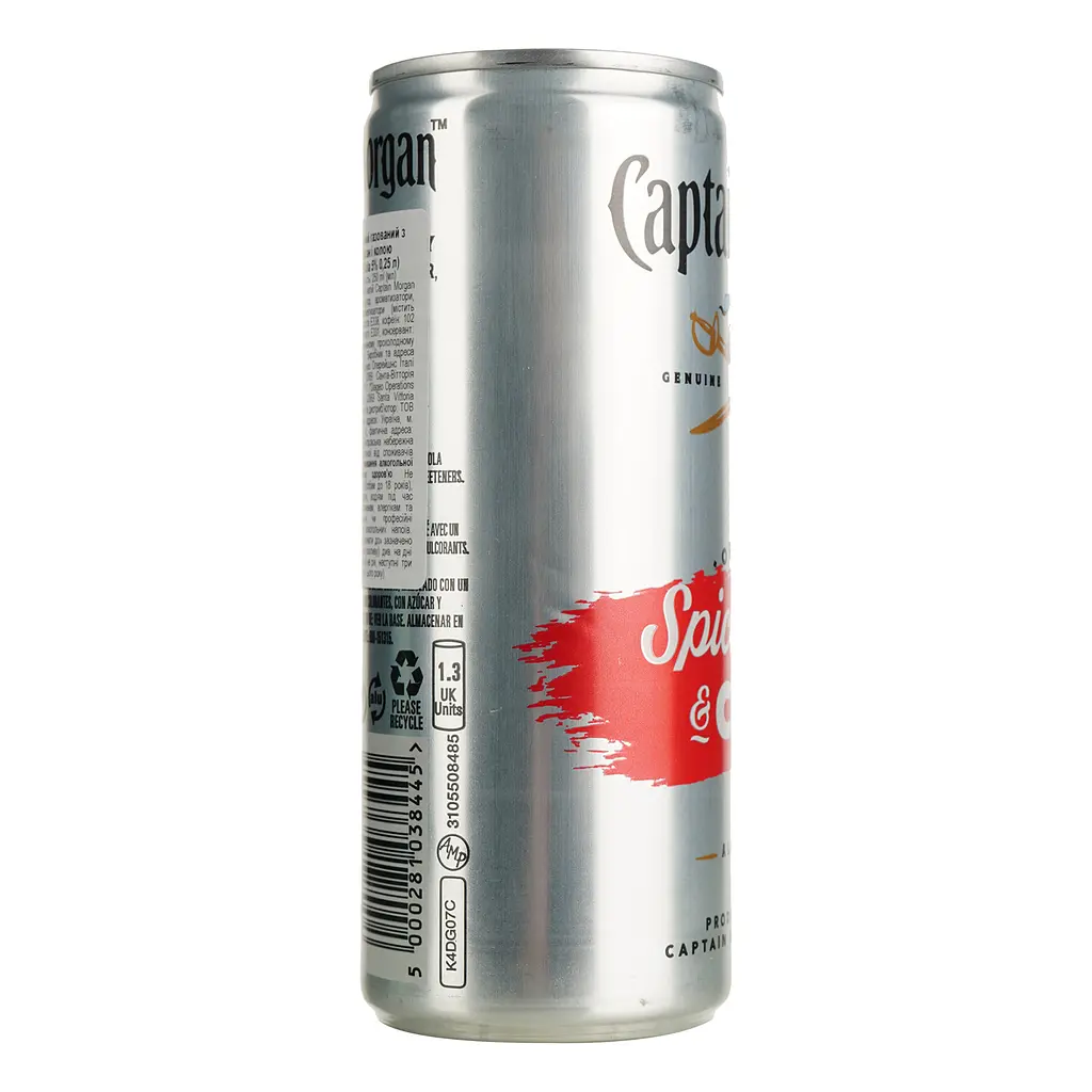 Напій слабоалкогольний Captain Morgan Original Spiced Gold & Cola 5% 0.25 л - фото 2