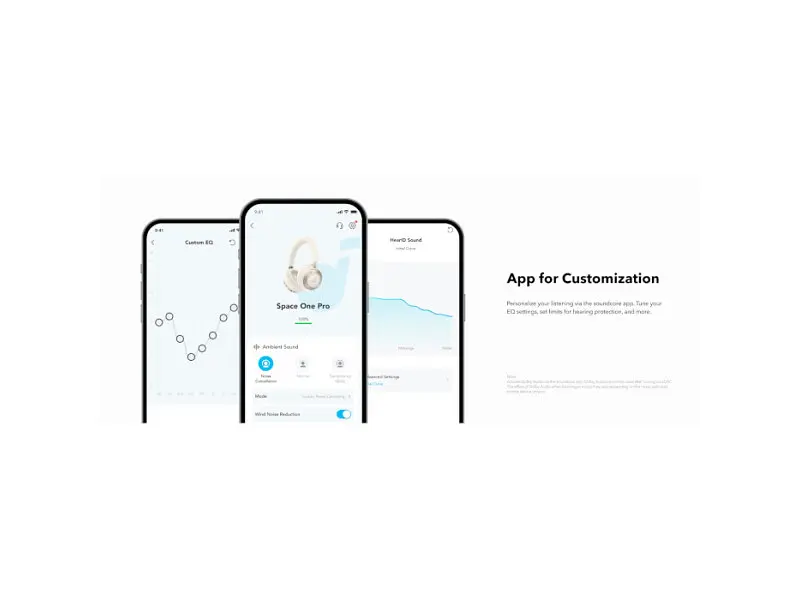 Навушники з мікрофоном ANKER Soundcore Space One Pro Cream White - фото 10