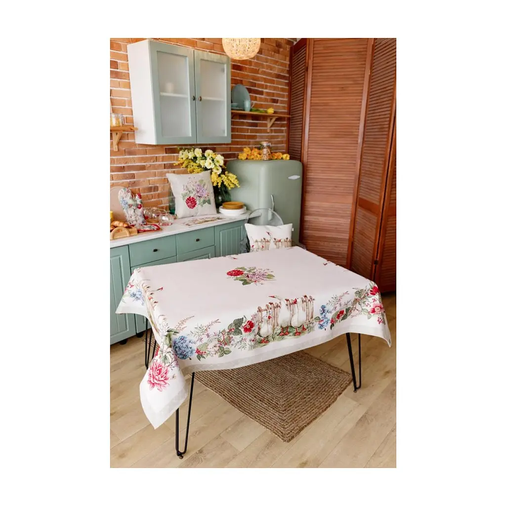 Скатертина Прованс гобеленова Гуси 135х300 см (034101) - фото 4